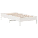 sengeramme uden madras 90x190 cm massivt fyrretræ hvid