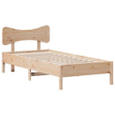 sengeramme uden madras 75x190 cm massivt fyrretræ