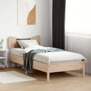 sengeramme uden madras 75x190 cm massivt fyrretræ