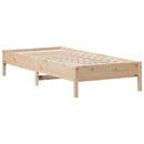 sengeramme uden madras 75x190 cm massivt fyrretræ