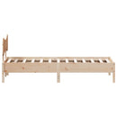 sengeramme uden madras 75x190 cm massivt fyrretræ