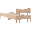 sengeramme uden madras 75x190 cm massivt fyrretræ