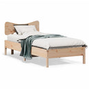 sengeramme uden madras 75x190 cm massivt fyrretræ