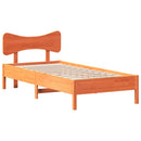 sengeramme uden madras 75x190 cm massivt fyrretræ gyldenbrun