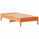 sengeramme uden madras 75x190 cm massivt fyrretræ gyldenbrun