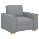 sofastol lysegrå 100x78x84 cm stof