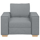 sofastol lysegrå 100x78x84 cm stof