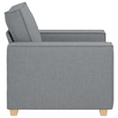sofastol lysegrå 100x78x84 cm stof