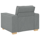 sofastol lysegrå 100x78x84 cm stof