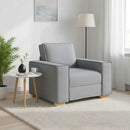 sofastol lysegrå 100x78x84 cm stof