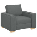 sofastol mørkegrå 100x78x84 cm stof