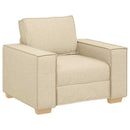 sofastol cremefarvet 100x78x84 cm stof