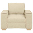 sofastol cremefarvet 100x78x84 cm stof
