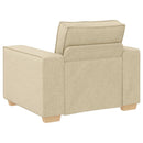 sofastol cremefarvet 100x78x84 cm stof
