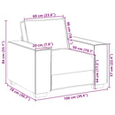 sofastol cremefarvet 100x78x84 cm stof