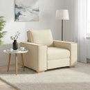 sofastol cremefarvet 100x78x84 cm stof