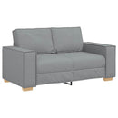 2-personers sofa lysegrå 160x78x84 cm stof