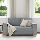 2-personers sofa lysegrå 160x78x84 cm stof