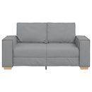 2-personers sofa lysegrå 160x78x84 cm stof