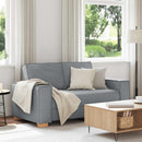 2-personers sofa lysegrå 160x78x84 cm stof