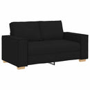 2-personers sofa sort 160x78x84 cm stof