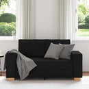 2-personers sofa sort 160x78x84 cm stof