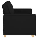 2-personers sofa sort 160x78x84 cm stof