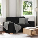 2-personers sofa sort 160x78x84 cm stof