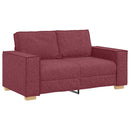 2-personers sofa vinrød 160x78x84 cm stof
