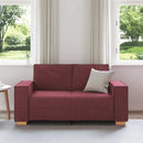 2-personers sofa vinrød 160x78x84 cm stof