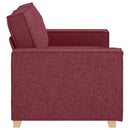 2-personers sofa vinrød 160x78x84 cm stof