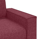 2-personers sofa vinrød 160x78x84 cm stof