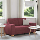 2-personers sofa vinrød 160x78x84 cm stof
