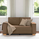2-personers sofa brun 160x78x84 cm stof