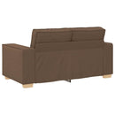 2-personers sofa brun 160x78x84 cm stof