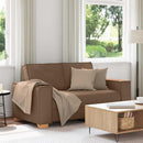 2-personers sofa brun 160x78x84 cm stof