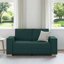 2-personers sofa mørkegrøn 160x78x84 cm stof