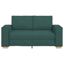 2-personers sofa mørkegrøn 160x78x84 cm stof