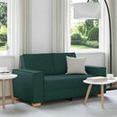 2-personers sofa mørkegrøn 160x78x84 cm stof