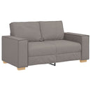 2-personers sofa taupe 160x78x84 cm stof