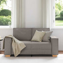2-personers sofa taupe 160x78x84 cm stof