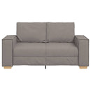 2-personers sofa taupe 160x78x84 cm stof
