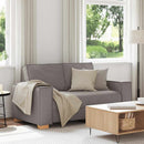 2-personers sofa taupe 160x78x84 cm stof