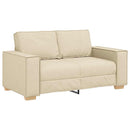 2-personers sofa cremefarvet 160x78x84 cm stof