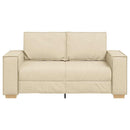 2-personers sofa cremefarvet 160x78x84 cm stof