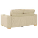 2-personers sofa cremefarvet 160x78x84 cm stof
