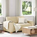 2-personers sofa cremefarvet 160x78x84 cm stof