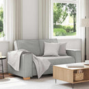 2-personers sofa skygrå 160x78x84 cm stof