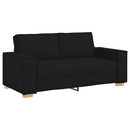 2-personers sofa sort 180x78x84 cm stof