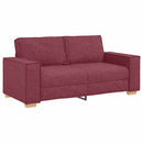 2-personers sofa vinrød 180x78x84 cm stof